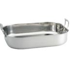 Thumbnail image #1 for TableCraft Products CW2034 11 qt Tri-Ply Coated Aluminum & Stainless Steel Roasting Pan, 16" x 13" x 3.5", No Cover Case of 2