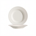 Thumbnail image #1 for CAC China Lincoln 101-38 Round Porcelain Soup Plate, 8 oz, 8-inch Case of 3 Dozen
