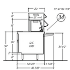 Thumbnail image #1 for La Rosa Refrigeration L-90176-C Custom 304 Stainless Steel Chef's Center Island Top Modification Without Tray Rail