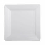 Thumbnail image #1 for G.E.T. Vogue - EGS DS77-W White Melamine Square Plate, 7 x 7 x 1 in, Medium Rim Case of 6