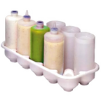 Thumbnail image #1 for Prince Castle 155 10-Compartment Plastic Sauce Dispenser Bottle Storage Tray
