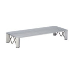 Thumbnail image #1 for Cal-Mil Industrial 3418-3 Rectangular Metal Buffet Riser with Legs, Polished Finish, 20"W x 8"D x 3"H