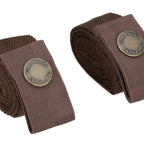 Thumbnail image #1 for Chef Works XNS08-ESP-0 Half Bistro Apron Straps, Unisex, 80% Recycled Polyester/20% Cotton, Snap-Tab Crossback, Espresso
