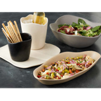 Thumbnail image #2 for Steelite Delfin, Marisol Driftwood 7006DD001 Round Melamine Dressing Crock, 1.5 qt., Gray