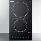 Thumbnail image #5 for Summit Commercial CR2B23T3B 2-Burner Drop-In Radiant Electric Cooktop with Black Ceramic Glass Surface and Digital Touch Controls
