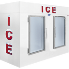 Thumbnail image #1 for Leer 3444401 Indoor Upright Ice Merchandiser, 100 cu. ft., 2 Glass Doors, Auto Defrost, Bottom-Mounted Self-Contained Refrigeration