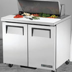 Thumbnail image #5 for True Mfg. - General Foodservice TSSU-36-08-HC 36 3/8-Inch Two-Door Sandwich/Salad Prep Table, 8 Sixth-Size Pans, R290
