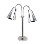 Thumbnail image #1 for Eastern Tabletop 9692B Double Freestanding Lamp Warmer, 2 x 250W Bulbs, Flexible Lamp Head, Brushed Stainless Steel