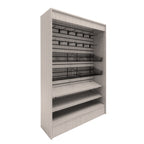 Thumbnail image #1 for Axis Designs Micro Market Fixtures IFSM-4878 Free-Standing In-Line Merchandiser with Full-Height Slatwall and LED Lighting, 48"W x 18"D x 78"H