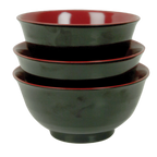 Thumbnail image #1 for Thunder Group 5570JBR Donburi/Soba Soup Bowl, 38 oz, 7 in Round, Red/Black Melamine Case of 6 Dozen