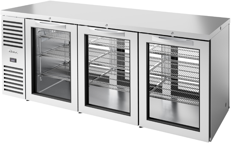 Product image #5 for True Premier Bar 84-Inch Three-Section Pass-Thru Refrigerated Back Bar Cooler with 6 Glass Doors
