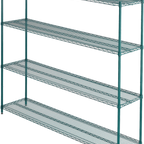 Thumbnail image #1 for ATSMFG MET MET-GS1872-4 ATS MFG Stationary Green Epoxy-Coated Wire Shelving Unit, 4 Shelves, 72"W x 18"D x 74"H