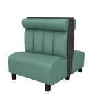 Thumbnail image #1 for ATSMFG ATS AT&S-ADD-K42-6CHHR GR7 Kevin Deuce Booth, single, 30" long x 42" high, 6-channel with Headroll back, removable sinuous spring seat with