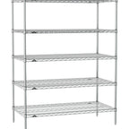 Thumbnail image #1 for Metro Super Erecta SE-1830C-63-S5 Wire Stationary Starter Shelving Unit, Chrome, 30"W x 18"D x 63"H, 5 Shelves
