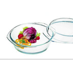 Thumbnail image #1 for Kadra Kitchenware Simax SX-6176/6186 Round Glass Casserole Dish with Glass Lid, 2.5 qt Case of 6
