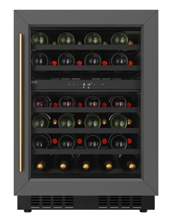 Product image #6 for KoolMore 2-Section Dual Zone Reach-In Wine Cooler with Glass Doors and Wooden Shelves