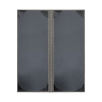 Thumbnail image #2 for Risch Milan MILAN-2V 4.25X11 Hardback Simulated Woven Vinyl Menu Cover, 4-1/4" x 11", Double-Fold, 2-View Case of 25