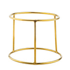 Thumbnail image #1 for TableCraft 13508 Large Round Replacement Stand, Gold-Polished Stainless Steel, 7-3/4"W x 7-3/4"D x 6"H Case of 6