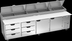 Thumbnail image #5 for Beverage-Air DPD119HC-6T Four-Section Pizza Top Refrigerated Counter, 119-Inch Wide, 6 Drawers, 2 Doors