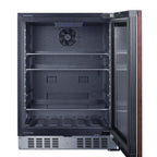 Thumbnail image #2 for Summit Commercial AL57GPNR 5 Cu. Ft. Black Glass Door Beverage Center, Built-In/Freestanding, Bottom-Mounted Refrigeration
