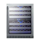 Thumbnail image #1 for Summit Commercial ALWC532CSS Commercial Wine Cooler, 46-Bottle, Dual Temperature Zones, Stainless Steel, 23-1/2"W