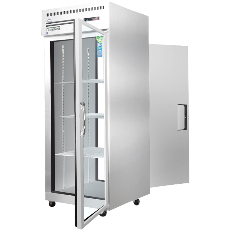Product image #5 for Everest Refrigeration One-Section Pass-Thru Refrigerator with Glass Front and Solid Rear Doors, 23 Cu. Ft., 29-1/4" Wide