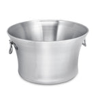 Thumbnail image #1 for Eastern Tabletop 7100 Large Round Double-Wall Stainless Steel Beverage Tub, Mirror Polished, 21" Dia. x 12"H, Hinged Side Handles