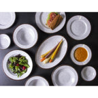 Thumbnail image #2 for G.E.T. Vintage California-Mojave - EGS DB878M-W Melamine Pasta/Soup Bowl, 12 oz, 9 in Round, White Crackled Case of 6