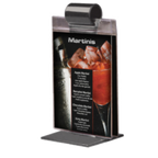 Thumbnail image #1 for Risch ROLLSTAND GRAPHITE Graphite Tabletop Menu/Card Holder, 9" Tall, Holds 12 Clear Double-Sided Vinyl Pockets Case of 12