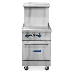 Thumbnail image #1 for USR Brands Standard Range SR-R24-24MG Commercial Natural Gas Range with Standard Oven, 2 Open Burners & 24-in Griddle, Stainless Steel