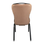 Thumbnail image #4 for JustChair Manufacturing Banquet Collection A82018 Stacking Side Chair, Upholstered Teardrop Back and 3-inch Scalloped Box Seat, Aluminum Frame