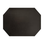 Thumbnail image #1 for Risch Tamarac PLACEMATDXOCT-TAM 16X12 Faux-Leather Octagon Placemat, 16 x 12 in, Light-Grain with Black Non-Skid Backing Case of 25