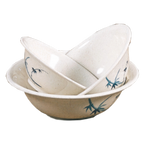 Thumbnail image #1 for Thunder Group Blue Bamboo 5108BB Round Melamine Bowl, 34 oz, 8 in Diameter Case of 8 Dozen