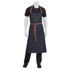 Thumbnail image #1 for Chef Works Memphis AB036-IBL-0 Chef's Bib Apron, 40"L x 35"W, Indigo Blue, 100% Cotton Denim, 4 Pockets, Adjustable Neck Strap