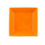 Thumbnail image #1 for CAC China Tango TG-SQ8-TNG Porcelain Square Plate with Embossed Rim, 8-inch, Tangerine Case of 2 Dozen