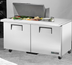 Thumbnail image #5 for True 60-Inch Mega Top 2-Section Refrigerated Sandwich/Salad Prep Table with Solid Doors and 15-Pan Opening
