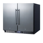 Thumbnail image #1 for Summit Commercial FFRF36ADA 2-Section Reach-In Refrigerator-Freezer, Bottom-Mount, ADA Height, Black & Stainless Steel, 5.8 cu. ft.