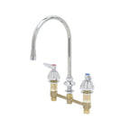 Thumbnail image #1 for T&S Brass B-2854-134XA-CR Medical Faucet, 8" concealed deck mount mixing faucet with forged brass body, 7 3/4" swivel/rigid gooseneck, 2.2 GPM
