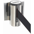 Thumbnail image #1 for AARCO Products Form-A-Line WM-10CBK Wall-Mounted Retractable Belt Barrier, Chrome Casing, 10-Foot Black Belt