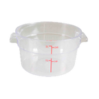 Thumbnail image #1 for Thunder Group PLRFT302PC 2 Qt Round Clear Polycarbonate Food Storage Container, Container Only Case of 24