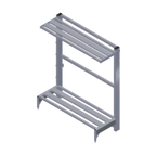 Thumbnail image #1 for Renfro Industries Inc. RIGRACFCSR60204 Cantilever Channel Shelving, 60"W x 20"D x 72"H, 4-Shelf, 2,000 lb Capacity per Section