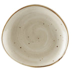 Thumbnail image #1 for CAC China Tucson TUS-6-BGE Porcelain Plate, 6-3/8", Irregular Round, Reactive Glaze, Desert Beige Case of 3 Dozen