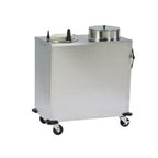 Thumbnail image #1 for Lakeside Manufacturing Express Heat E6208 Heated Plate Dispenser Cabinet, Enclosed, 2 Compartments, Mobile, 7-3/8" to 8-1/8" Plates