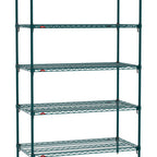Thumbnail image #1 for Metro Super Erecta SA-2436K3-74-S5 Super Adjustable Super Erecta® Starter Wire Shelving Unit, 36"W x 24"D x 74"H, 800 lb. capacity per shelf, 2000