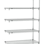 Thumbnail image #1 for Metro Super Erecta SA-1848C-74-A5 Super Adjustable Wire Add-On Shelving Unit, 48"W x 18"D x 74"H, 800 lb. capacity per shelf, 2000 lb. capacity per