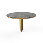 Thumbnail image #1 for Steelite Mogogo, Modular MGCIAY08GBXX Round High Display Shelf, Gray Slate Laminate, Brushed Brass Segment, 24" Dia. x 12-1/2"H