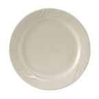 Thumbnail image #1 for Tuxton China Monterey YEA-090 9-Inch Ceramic Round Plate, Wide Rim, Embossed Case of 2 Dozen