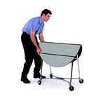 Thumbnail image #1 for Lakeside Manufacturing 415 Folding Round Room Service Table, Plastic-Laminated Top, 40" Diameter, 30"H, 4" Swivel Casters