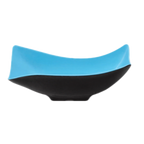 Thumbnail image #1 for G.E.T. Brasilia ML-220-BL/BK Rectangular Melamine Bowl, 4 qt., Flared, Blue/Black, 16-1/4" x 10-1/2" x 6"H Case of 3