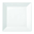 Thumbnail image #1 for Libbey Rigel 999023147 Square Porcelain Plate with Highly Polished Foot, 9-7/8 in